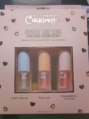 Juicy Lip Oil Set - Pink, Peach, Blue